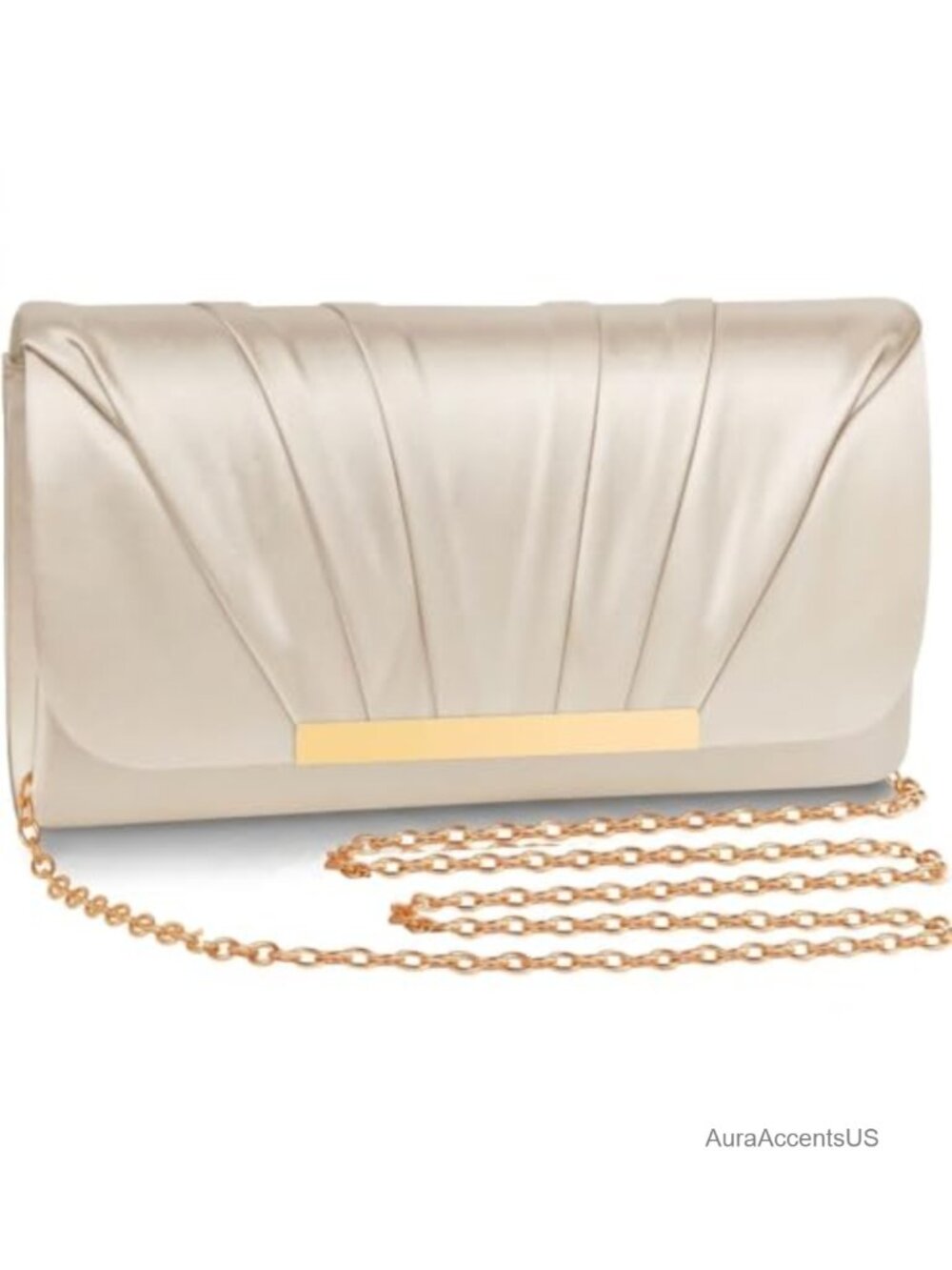 Satin Envelope Clutch Evening Bag for Women Shoulder Crossbody Purse